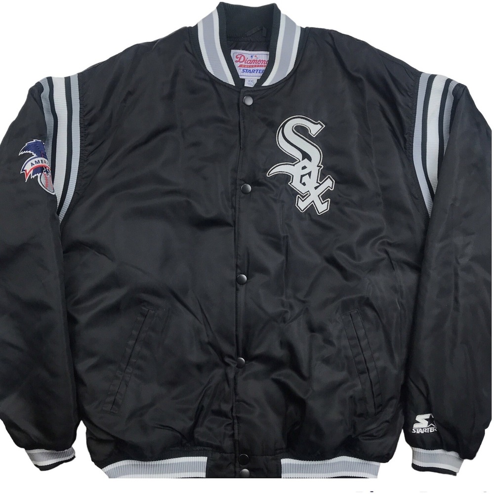 vintage 90s CHICAGO WHITE SOX DIAMOND COLLECTION STARTER JACKET 2XL mlb baseball